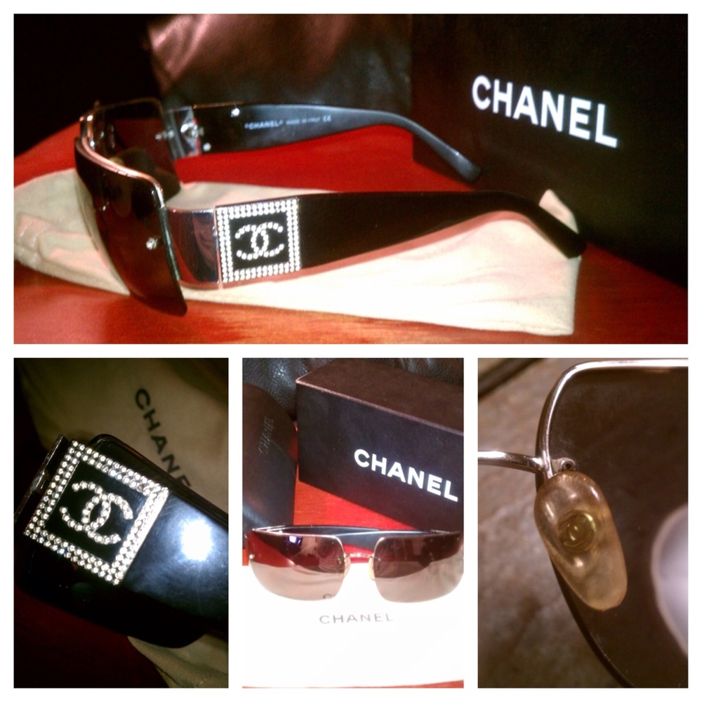 Authentic! CHANEL Sunglasses w/ Swarovski Crystals
